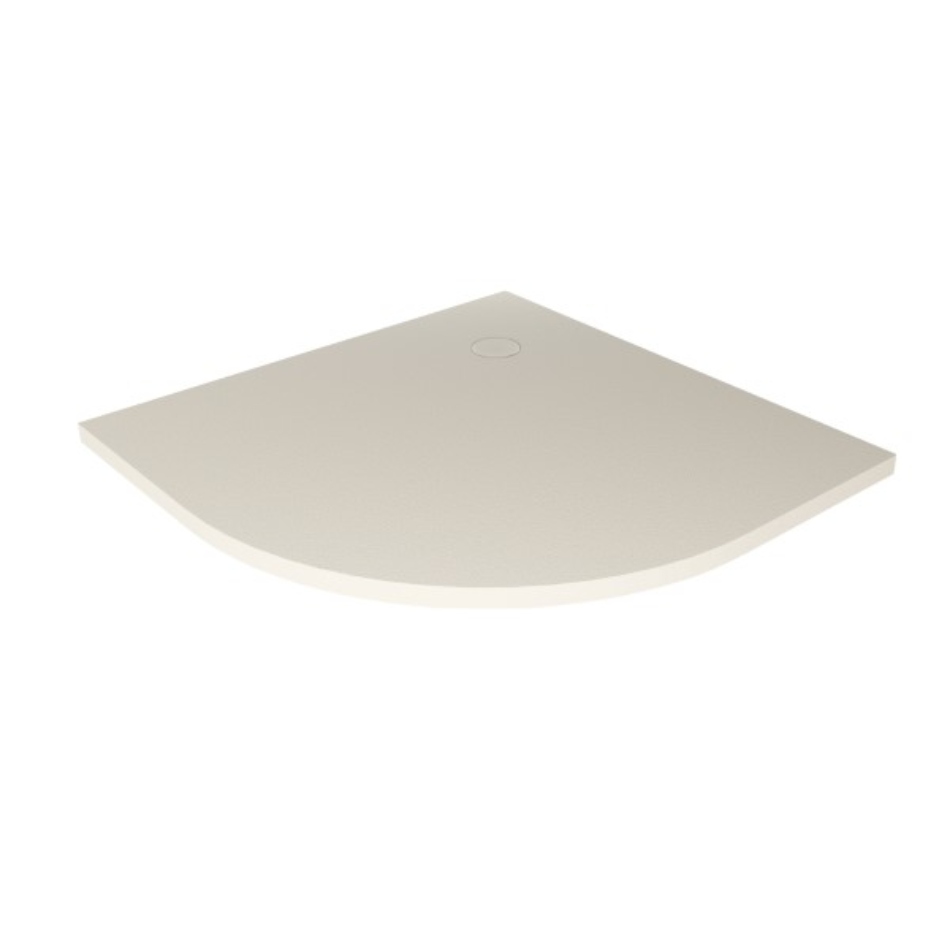 New Trendy Nex Brodzik konglomeratowy półokrągły R55 80x80x3,5 beż struktura (B-0481)